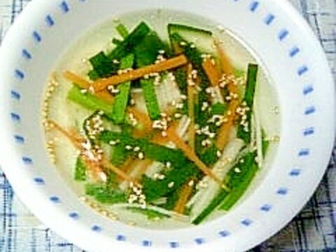 ☆にら人参の中華スープ☆